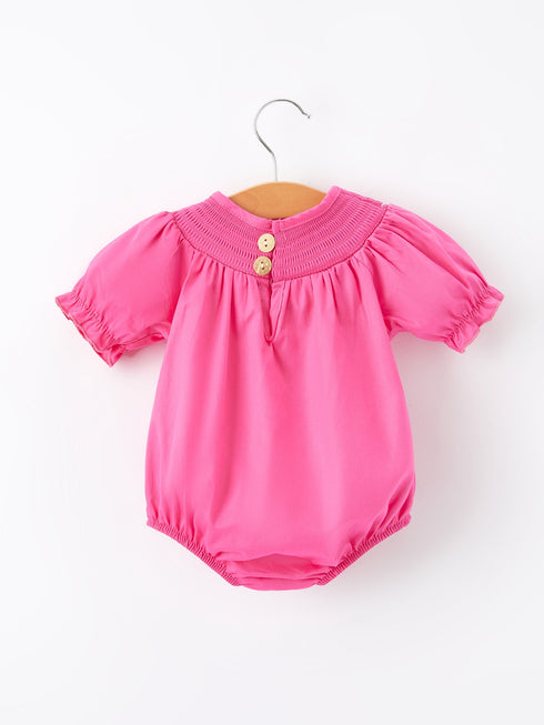 girls-bow-smocking-embroidery-hot-pink-romper Rylee Faith Designs - Sophia's Style-2